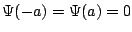 $\Psi(-a) = \Psi(a) = 0$