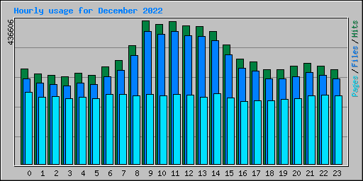 Hourly usage for December 2022