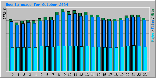 Hourly usage for October 2024