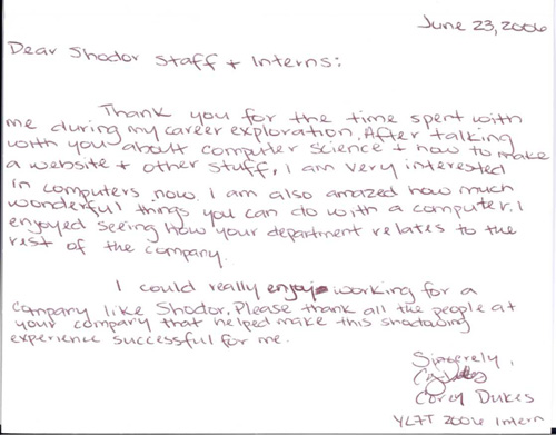 Thank you note cover