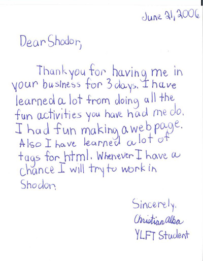 Thank you note cover