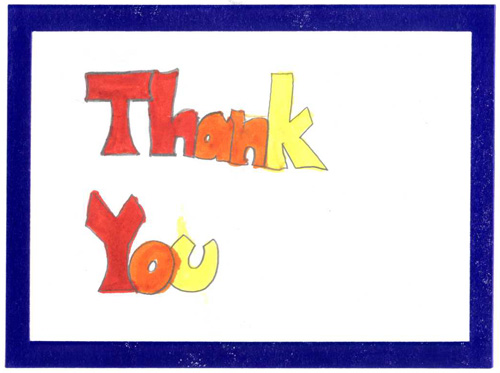Thank you note cover