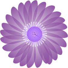 Purple Flower logo made with duplication