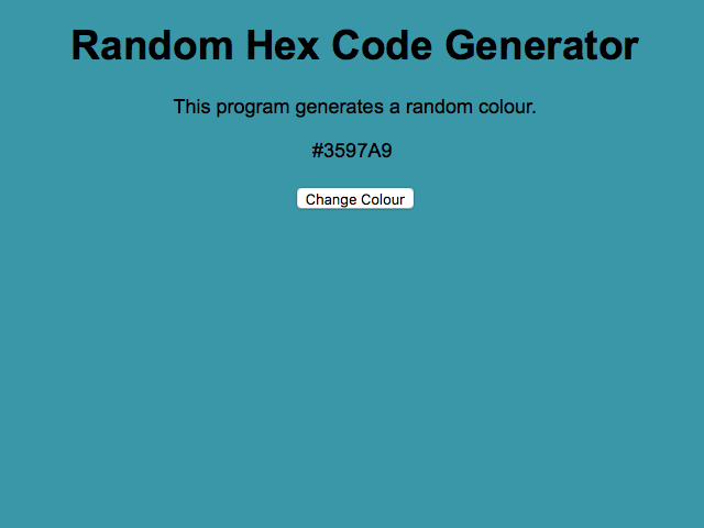 Random Hex Code Generator