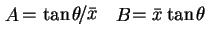 A=tan theta/x B=x tan theta